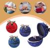Stylish Round Rings Presentation Holder Round Bowknot Embellished Rings Case Soft Liner Rings Jewelry Display Holder Box