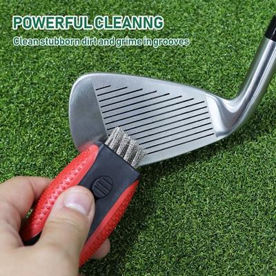 Golf Cleaning Brush Golf Ball Grooves Cleaner Brush Putter Wedges Cleaner 2 In 1 Retractable Golf Club Cleaning Tool