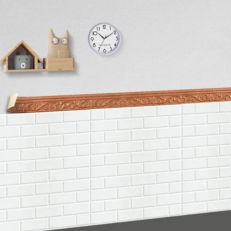 10m/Rolle 3D Wandverkleidung Linie Sockelleiste Selbstklebende Wasserdichte Fußleiste Tapete Wandaufkleber Für Zimmer Dekoration