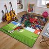Soccer Star Celebration Art Patterned Carpet, Non Slip Mat Suitable for Living Room and Bedroom Sofas