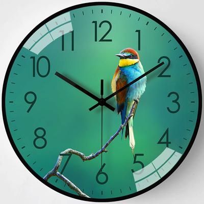10-Inch 25Cm Creative Colorful Sparrow Living Room Wall Clock Simple Wall Quartz Clock Internet Celebrity Silent Clock Watch