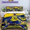 3-teiliges Bettbezug-Set (1 * Bettbezug + 2 * Kissenbezug, ohne Kern),Fußballstar Print Bettwäsche-Set, Schlafzimmer-Dekoration, Ganzjahres-, Geburtstagsgeschenk