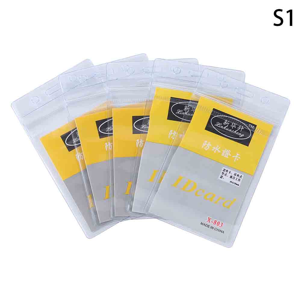 10 Pcs 2021 Hot PVC Plastic ID Card Badge Holder Clear Exhibition Bank Card Badge Holders Office School Stationery Supplies