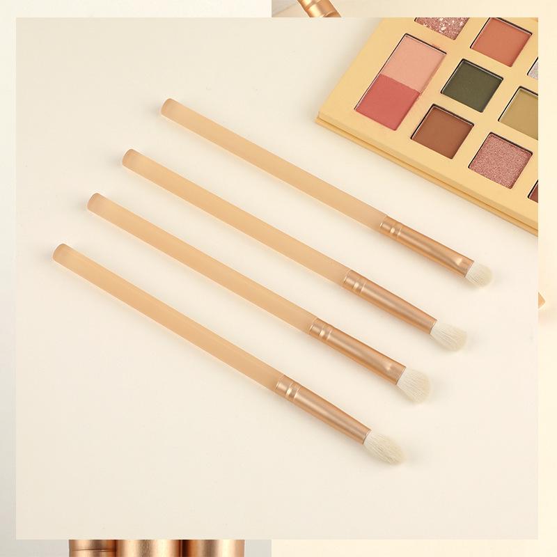 Bioniskt Ull Ögonskuggs- & Nässkuggspenselset - Ögonmakeup & Blendingverktyg