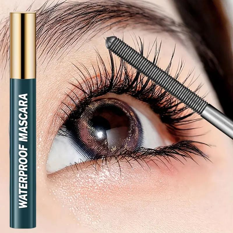 Mascara 4D, Nero, Waterproof, Ultra-Lungo, Volumizzante, Lunga Tenuta Anti-Macchia, Perfetto per Festival e Occasioni Speciali
