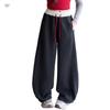 Girls' Autumn 2026 Color Block Wide-Leg Sweatpants - Casual Sports Pants for Middle & Older Children