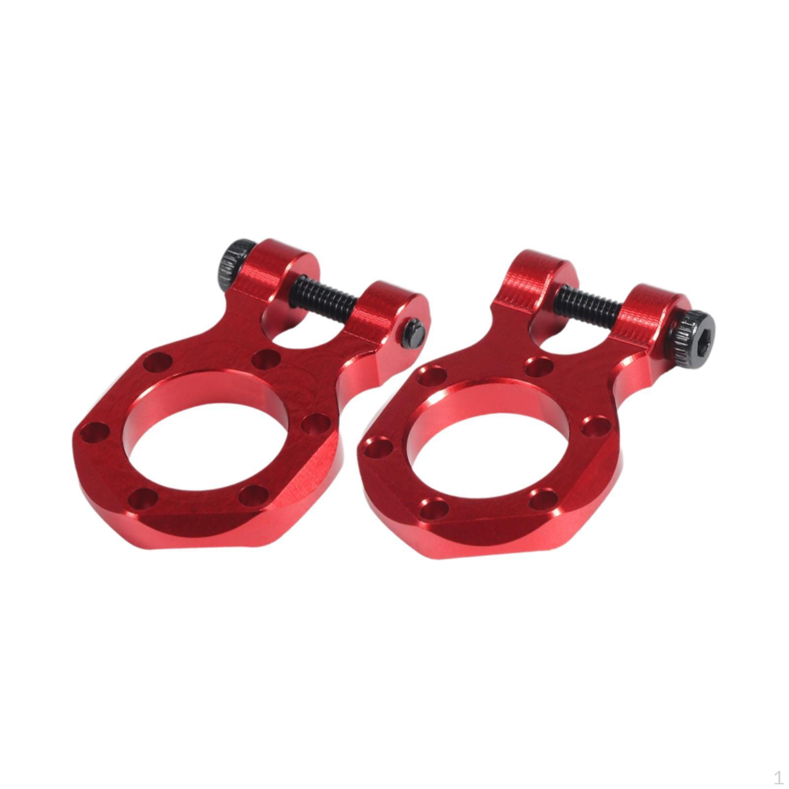 

2 Pieces Aluminum Alloy Tow Hook for 1/10 Scale Crawler Truck RC Accessory червоний