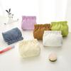 Corduroy Snap Closure Makeup & Jewelry Pouch 
