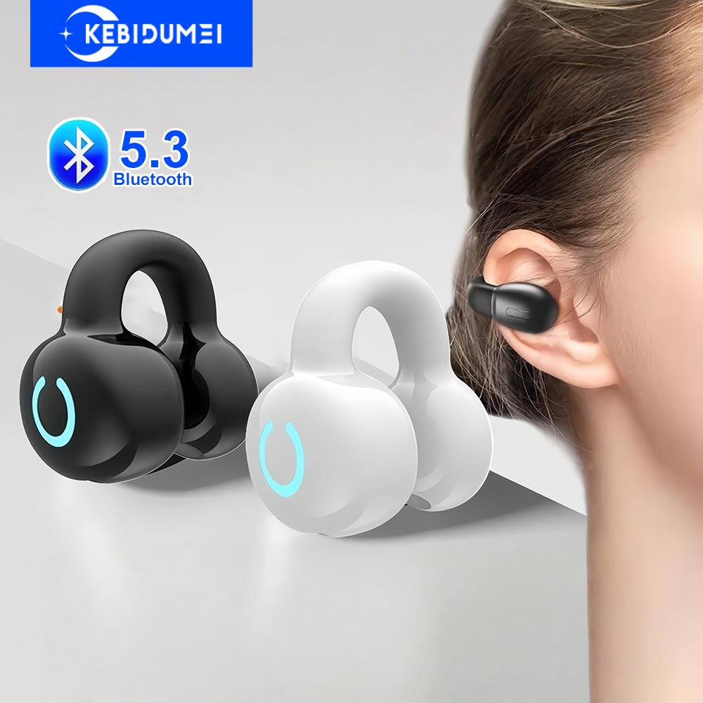 Bluetooth 5.3 Наушники-клипсы для ушей Беспроводная гарнитура TWS Hi-Fi Стерео Шумоподавление Наушник для Xiaomi iPhone Samsung