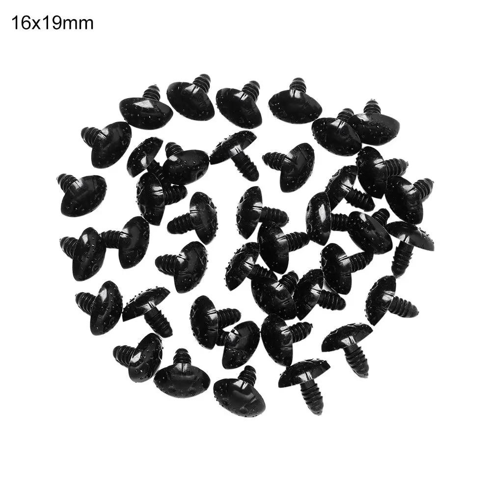 40Pcs Black Plastic Safety Noses For Teddy Bear Doll Animal Puppet Crafts Children DIY Doll toys Accessories Dog Puppy Nose