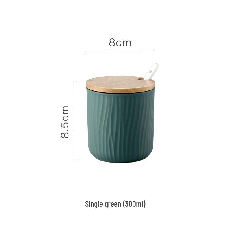 Nordic Ceramic Spice Jar Set - Kitchen Seasoning Containers