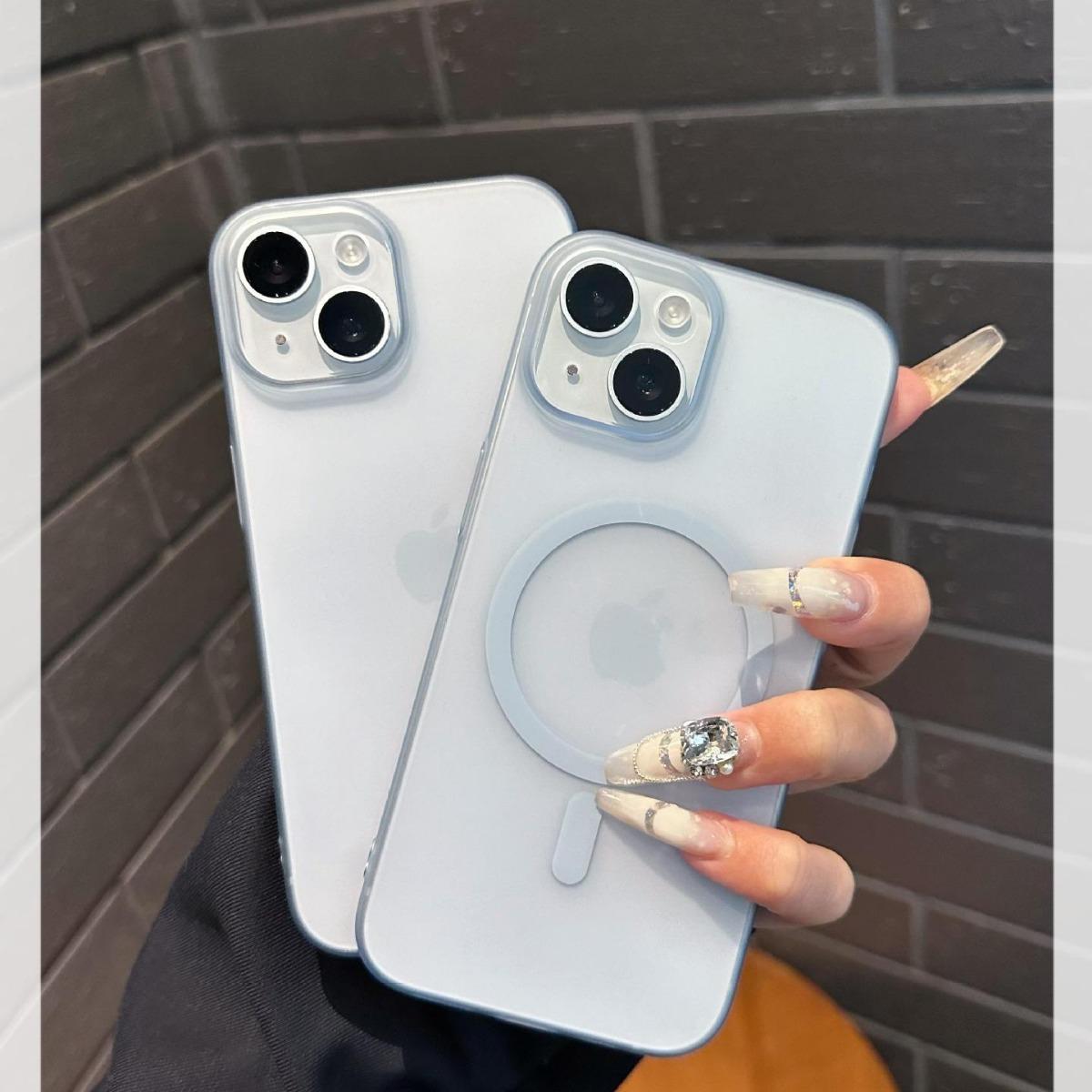 

PC Skin Magnetic Suction підходить для телефону 16promax Ультратонкий льодовий туман IPhone 15 жорсткий захисний чохол проти падіння iPhone14 aero синього кольору