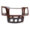 Center Dash Radio Bezel Panel Scratch Resistant ABS Center Dashboard Radio Trim Panel for Hilux 2005‑2011 Mahogany Color