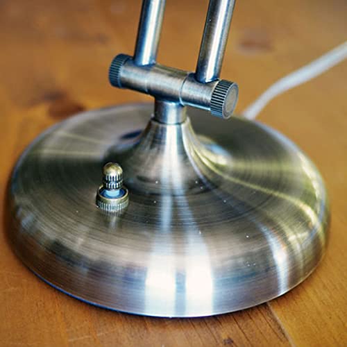 Interform Desk Light LT-4948GD Rocherie with Incandescent Bulb, Gold, Antique Hairline, Retro