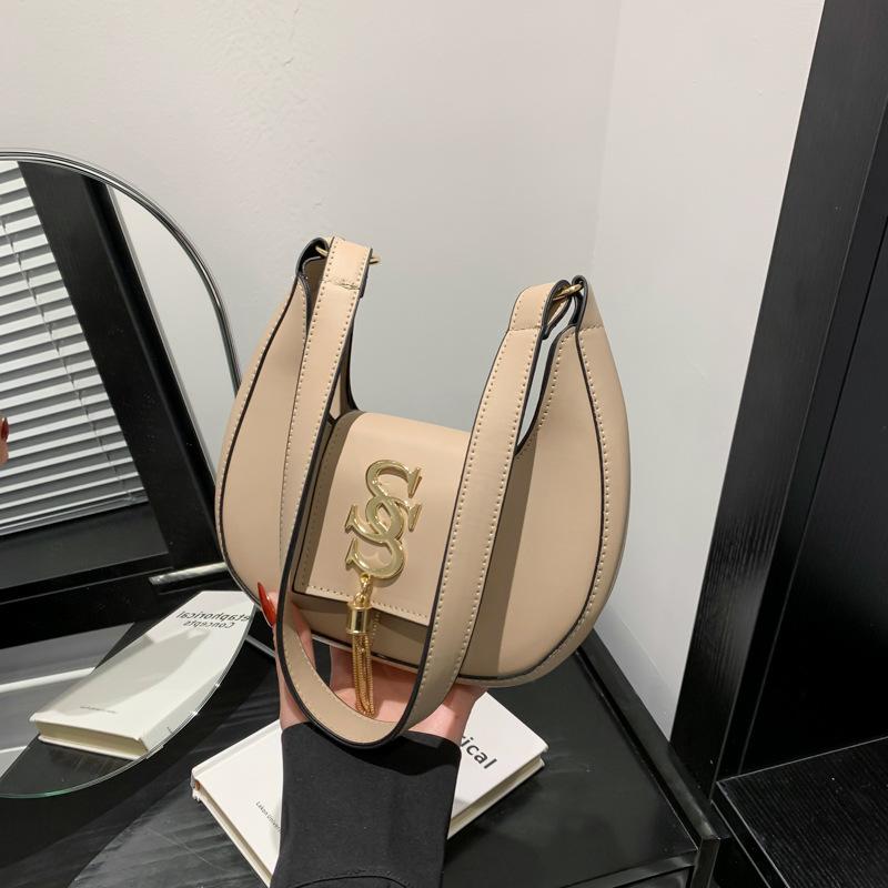 

Корейська версія ретро сумка на одне плече під пахвами літо 2024 нова модна модна сумка на одне плече жіноча сумка на півмісяць жіноча хакі