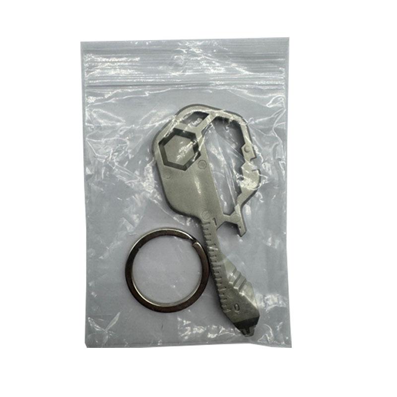 24-in-1 Stainless Steel Cartoon Keychain: Multifunctional Pendant & Portable Bottle Opener Tool