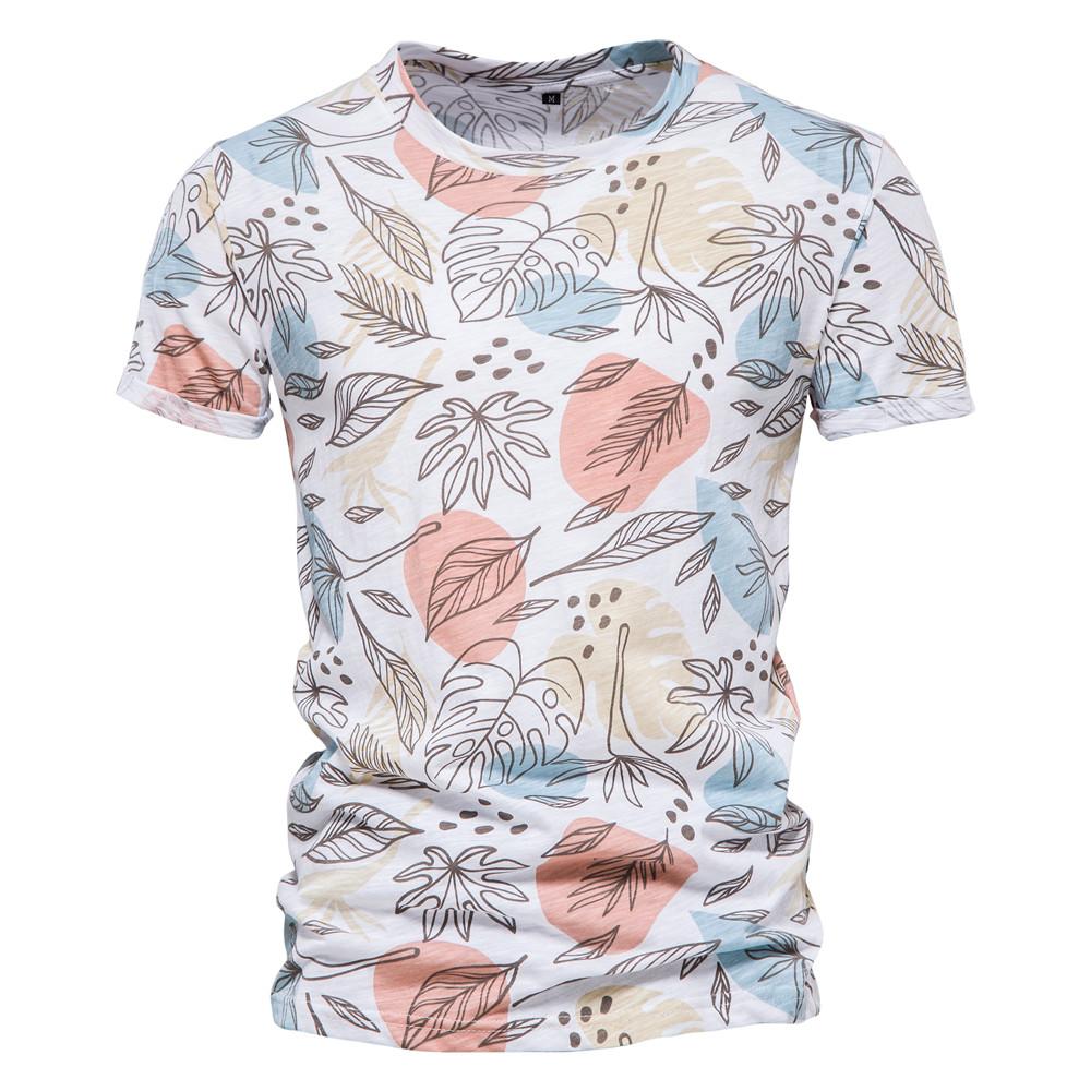 Hawaiian Leaves 3D Printed Summer Men's Casual Sports High-quality Street Classic Retro Oversized O-neck Short Sleeve Shirt Top