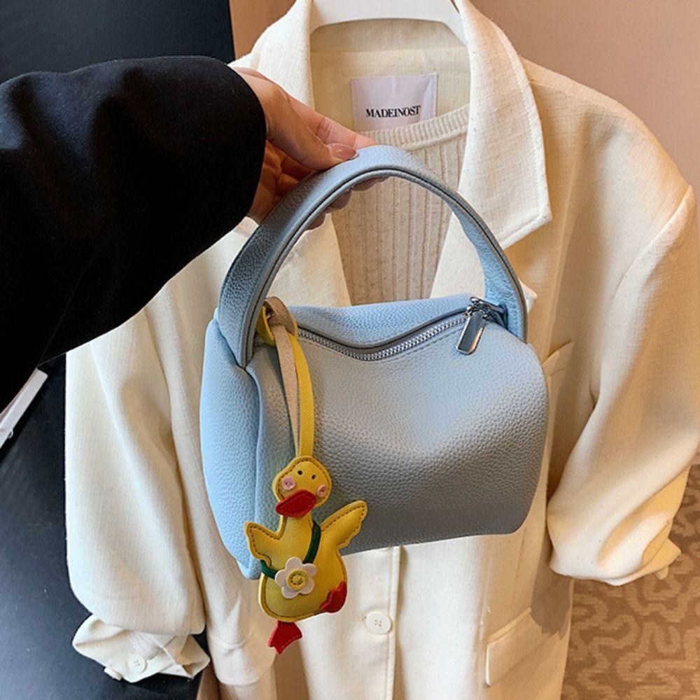 Soild Color Pillow Handbag Luxury Women Clutch Purse Trendy Boston Crossbody Bag  Ladies