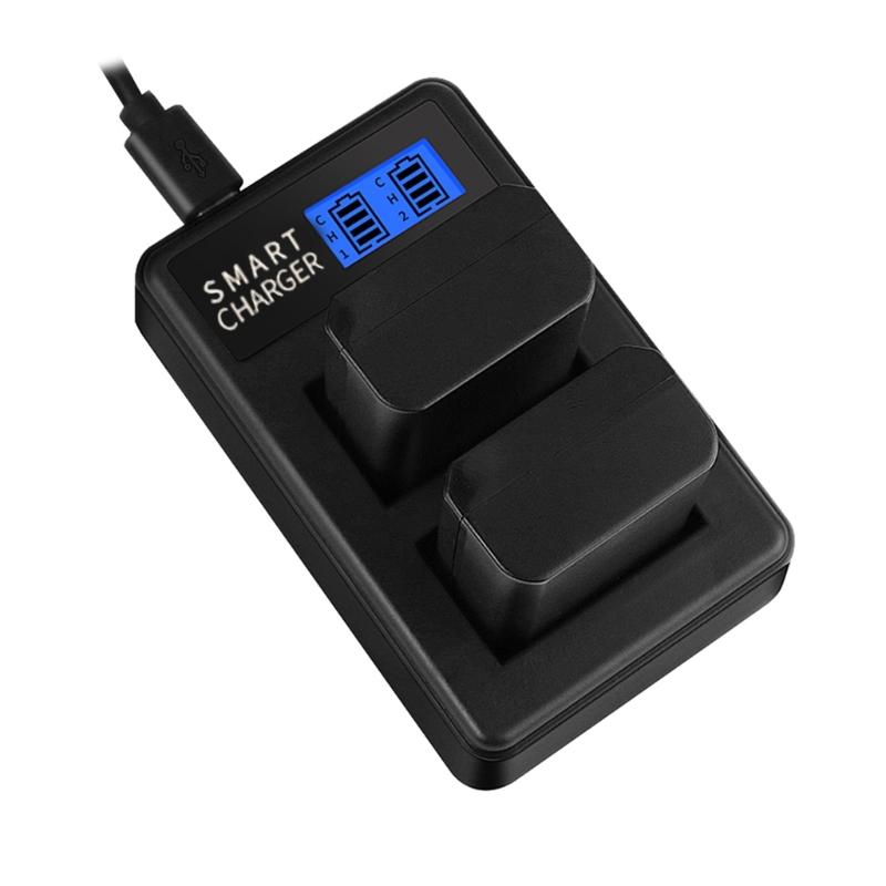 Rapid NPFW50 LCD Micro USB Charger Efficient and Versatile Charging Base for 6000, 5000, 5100, ILCE6000, ILCE7 Battery