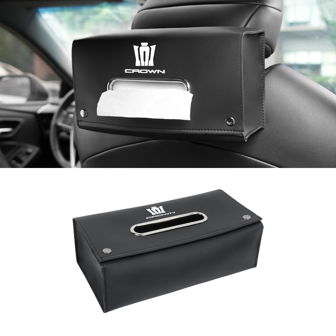

Большой вместимости автомобильный футляр для салфеток для Crown и 220 Подходит для коробочных и мягких салфеток Совместим с и Легкий Магнитный дизайн Подходит (17, 18, 20, 200, 210,
