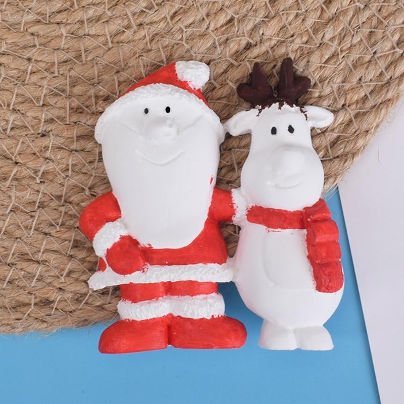 Santa Claus Elk Fondant Chocolate Mould Cake Toppers Baking Tool Christmas Ornament Silicone Mold Easy to Clean