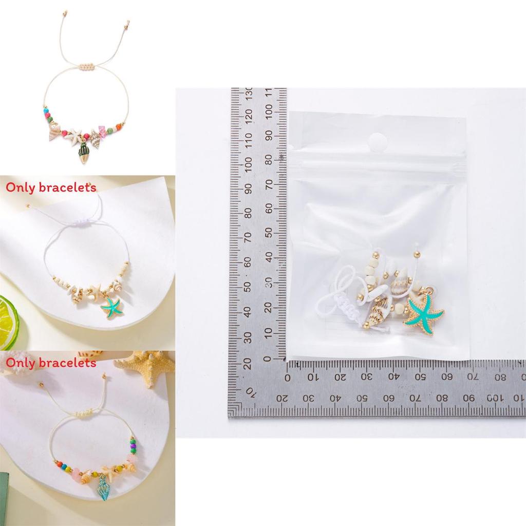 Bohemian Seashell Bead Bracelet With Electroplated Zinc Alloy For Summer Beach Resort Gift For Women