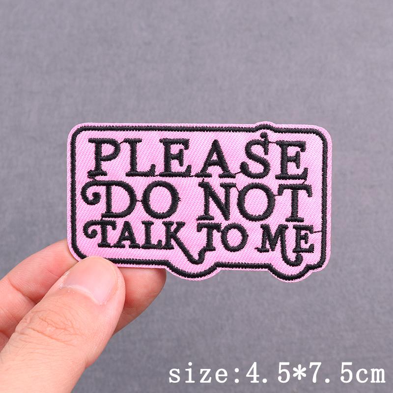 Letters Slogan Embroidery Patch Iron On Embroidery Patches For Clothing Thermoadhesive Patches On Clothes Book Lover Patch Decor