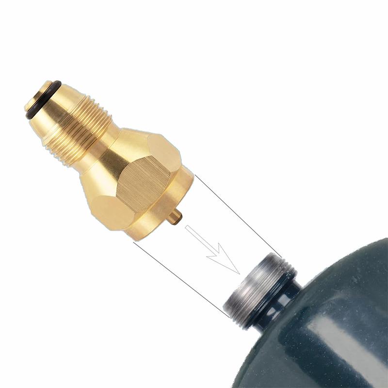 Propane Tank Refill Adapter Gas Cylinder Canister Filler Coupler Brass Accessories For 1Lb Small Cylinders
