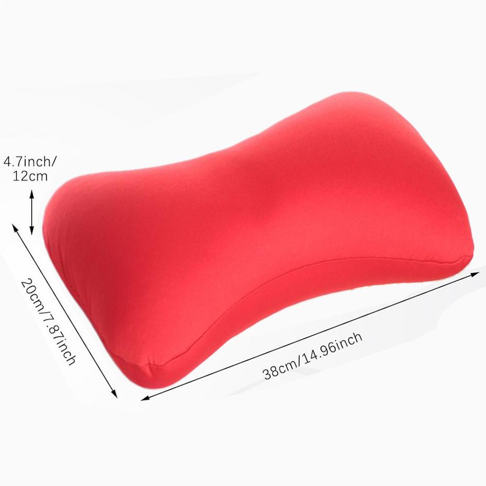

Bead Pillow Cervical Pillow Portable Support Headrest Cushion for Camping Road Trip Traveling Airplane Car Bed Flight красный