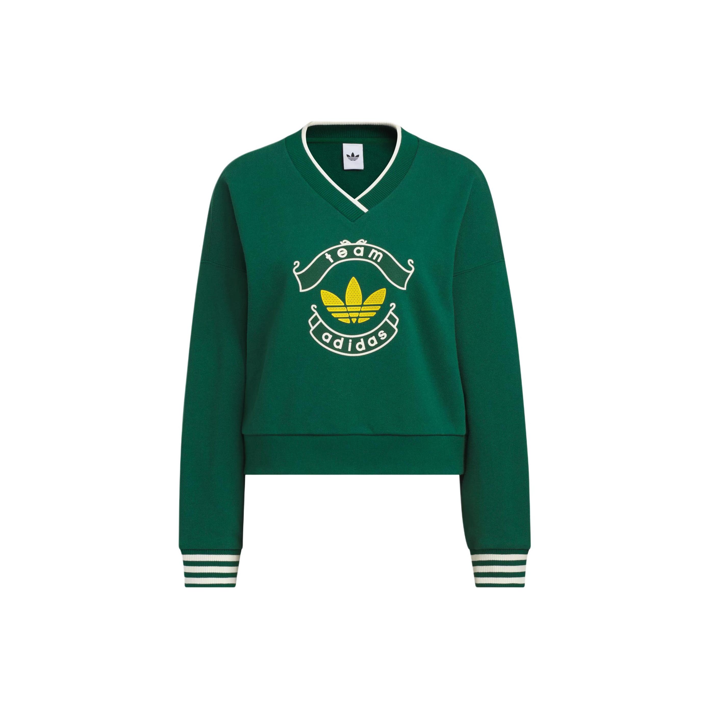 

Adidas Оригинальный FW25 Командный свитшот Удобный Универсальный Свободный Пуловер с V-образным вырезом Женский свитшот KC5846 M