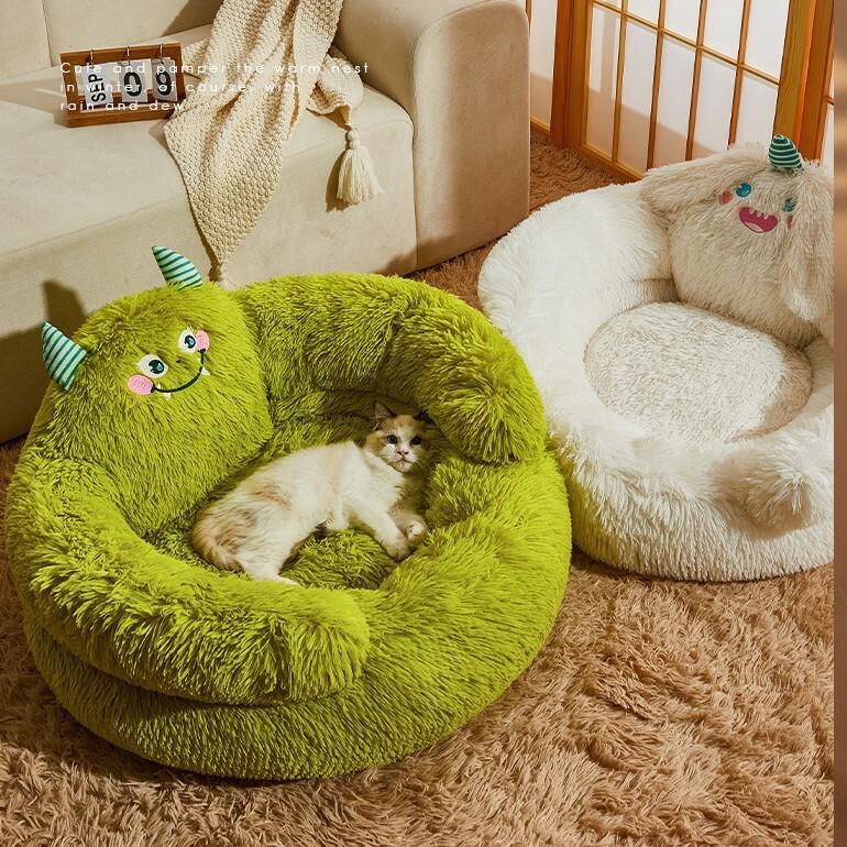 Winter Warm Bean Bag Pet Bed for Small & Medium Dogs and Cats - Cozy, Cold-Resistant Sleeping Mat