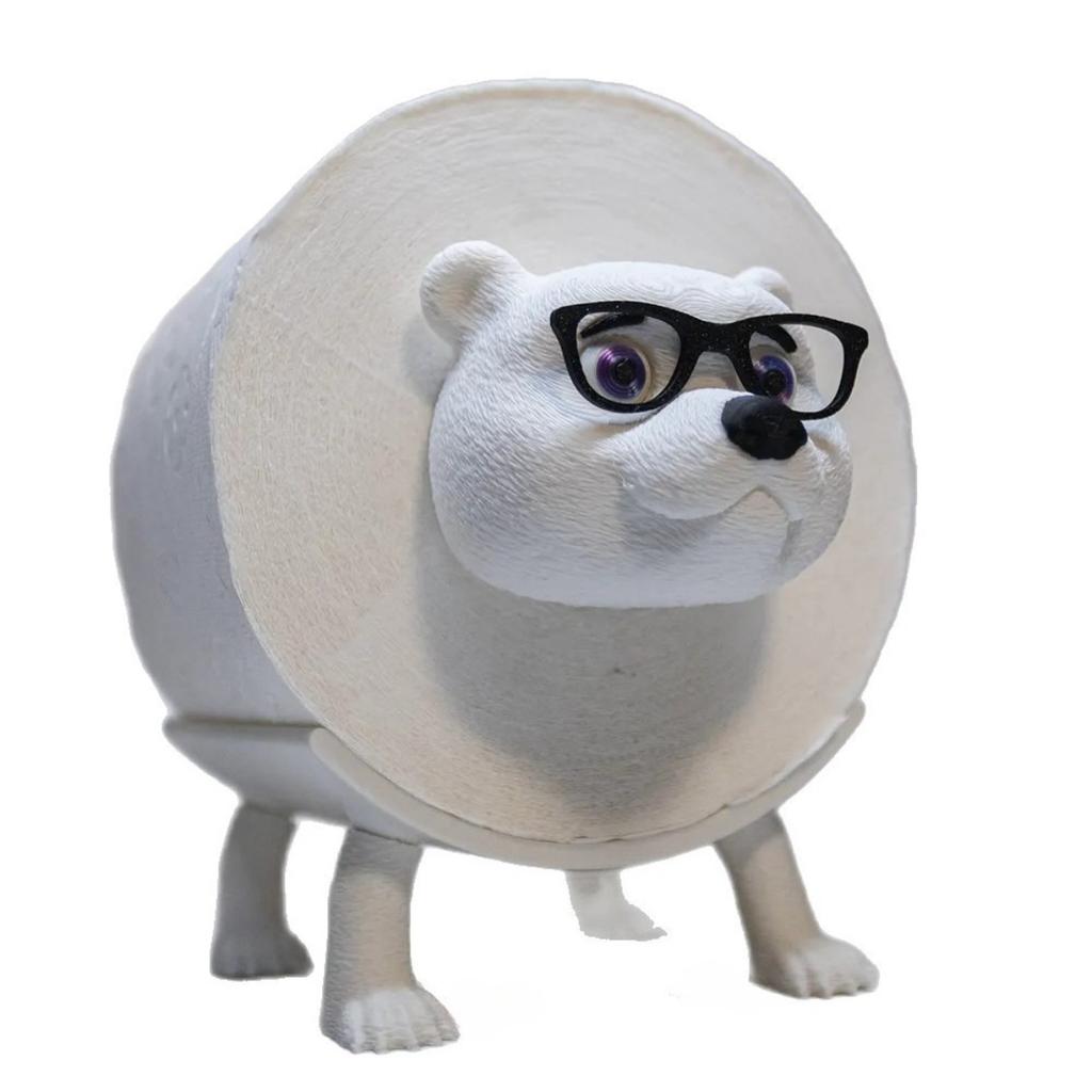 Lustiger Toilettenpapierhalter für Hunde mit Sonnenbrille, Neuartiger Badezimmer-Organizer, Niedliches Tier-Thema Heimdeko für Badezimmer