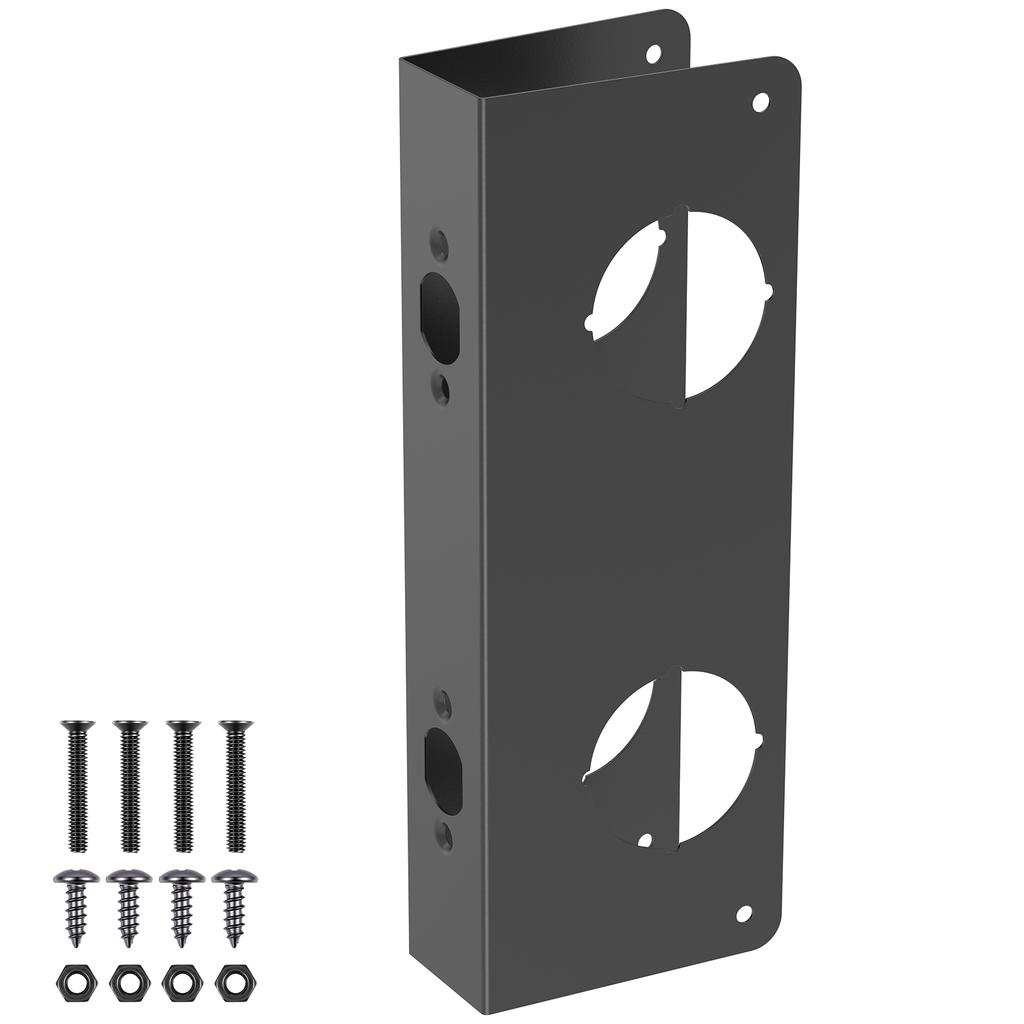Piastra di Rinforzo per Serratura e Porta in Acciaio Inossidabile Piastra di Sicurezza Rinforzata Heavy Duty per Porte Spesse 1-3/4 pollici per Rinforzare e