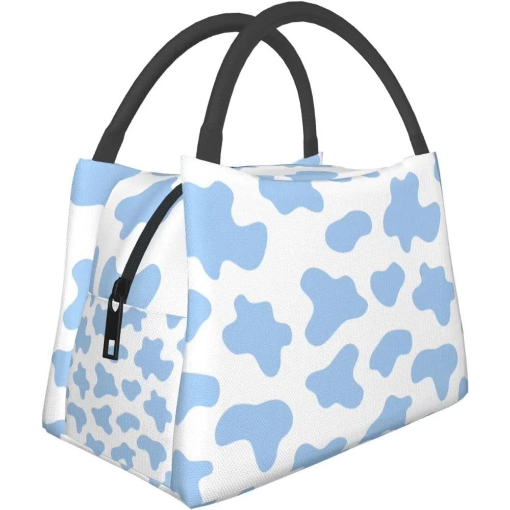 Cow Print Cute Lunch Bags Thermal Lunch Box Insulated Lunch Bag for Kids Girls Adults Cooler Containers Work