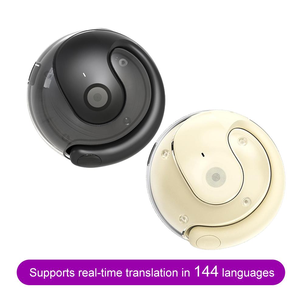 144-Language AI Translator Headphones Bluetooth 5.3 Wireless IPX7 Waterproof Real-Time Two-Way Translation for Global Business