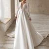 2025 French Style White Satin Evening Dress - Slimming, Elegant Long Skirt