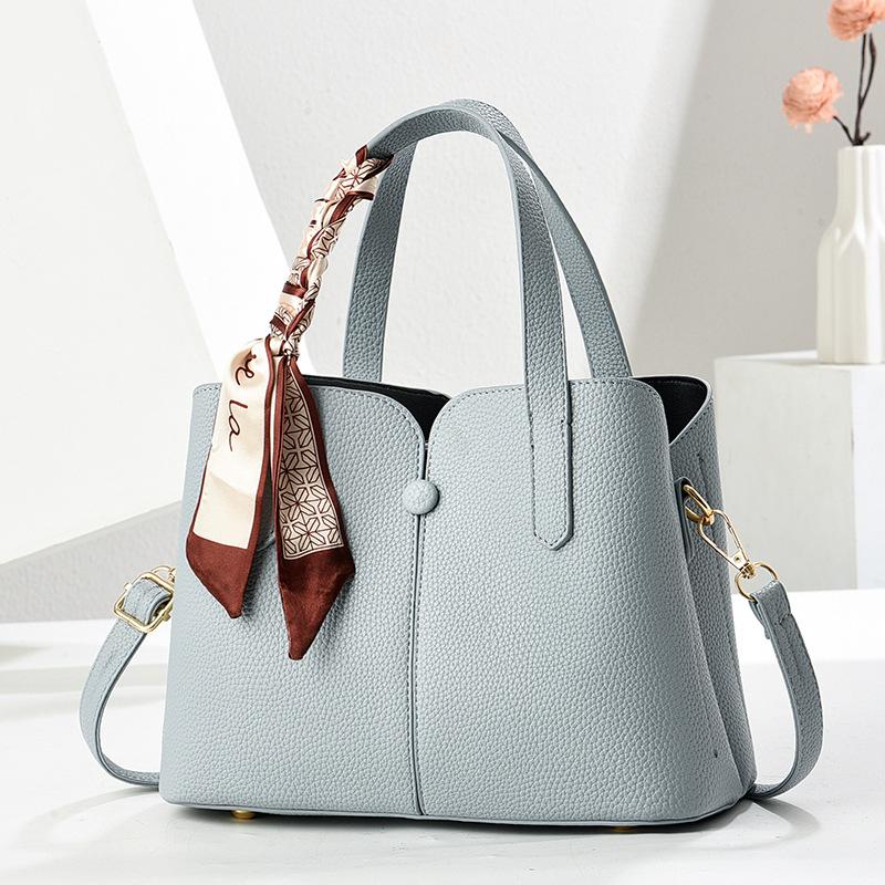 

Mom handbag, women s crossbody shoulder bag, 2025 new commuter large-capacity bucket bag, simple and versatile синий