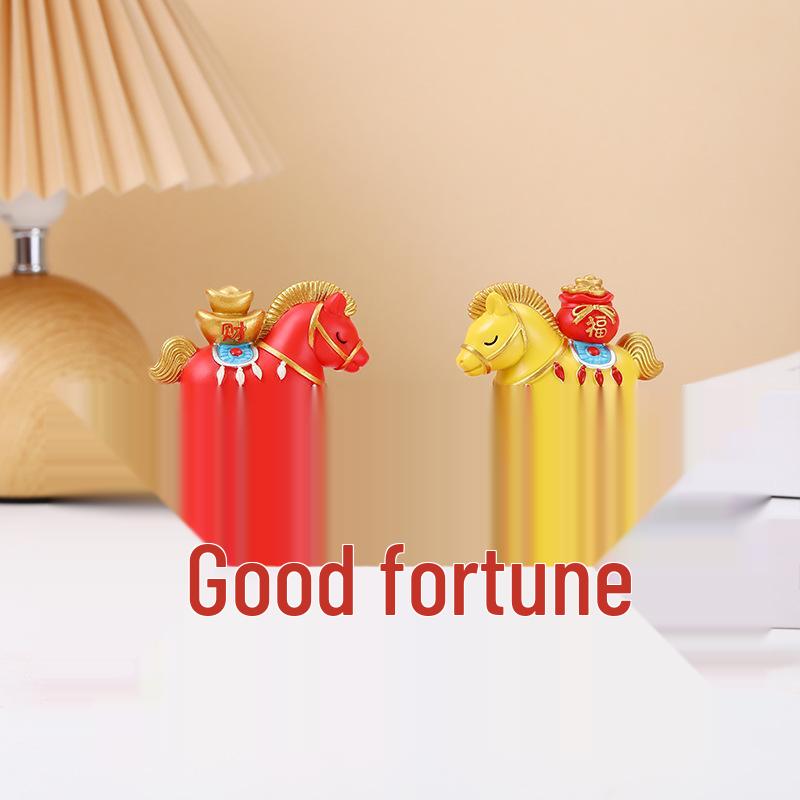 Tierkreiszeichen Jahr des Pferdes Harzfigur: Chinesisches Neujahrsornament & Geschenk