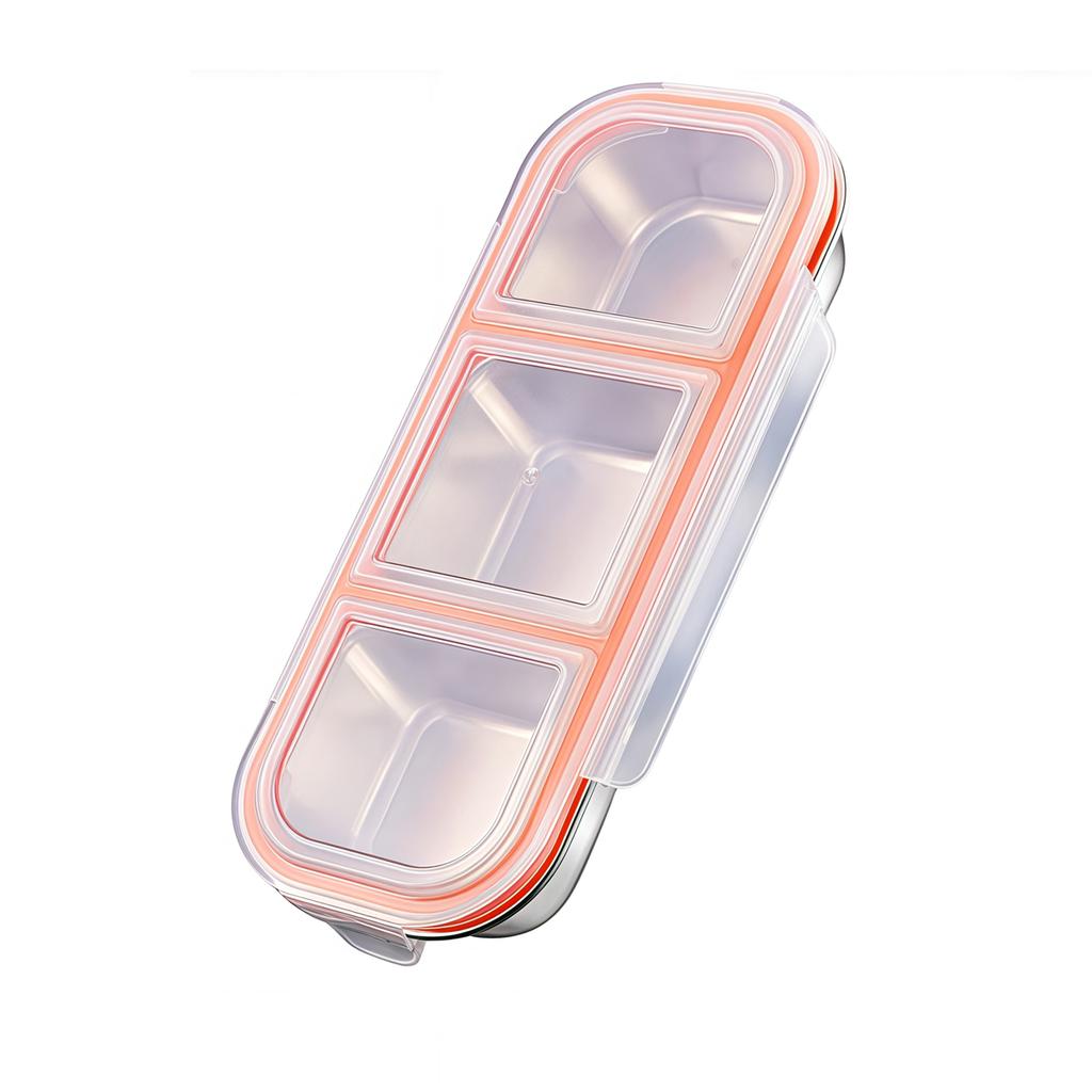 Reusable Food Storage Stainless Steel Snack Container Perfect For Parties Versatile Food Container 26.2x10.3x4cm 8.1x4x1.6 Inch