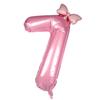 Globos de Cumpleaños con Números 0-9 de 40 Pulgadas Globos Rosas con Lazo de Moño para Cumpleaños de Niñas Princesas Globos para Fiesta de Bodas Globo Gigante con Número