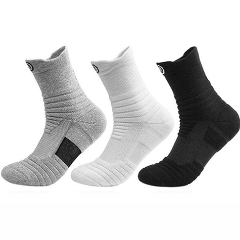 Exquisite Men Casual Thick Bottom Breathable Sweat-Absorbent Outdoor Sports Running Socks Basketball Sports Socks