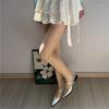 Women's Sparkling Rhinestones Fishnet Tights High Waist Stockings Solid Color Glittering Jeweled Mesh Pantyhose Leggings