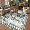 Tappeto per Soggiorno Floreale Botanico Lavabile Camera da Letto Tappetino Comodino Morbido Antiscivolo Tappetino per Pavimento Tavolino Decorazione per la Casa Tapis