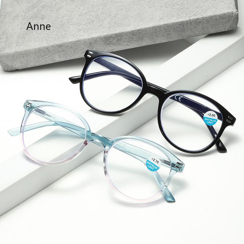 Trendy Clear Lens Round Frame Far Sight Glasses Mirad Color Reading Glasses Anti Blue Light High-definition Presbyopia Glasses