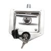 Truck Tool Box Latch Stainless Steel Flush Mount Toolbox Handle Latch Folding T Handle Lock for