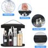 Heavy Duty Leak Proof Clear Travel Bags for Toiletries, Transparent Makeup Cosmetic Bag with Zipper and Handle (Large, Black)