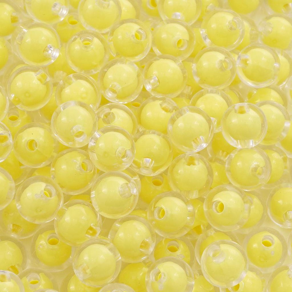 50Pcs Acrylic Beads Coated Colored Loose Round Beads For Jewelry Making DIY Necklace Accessories