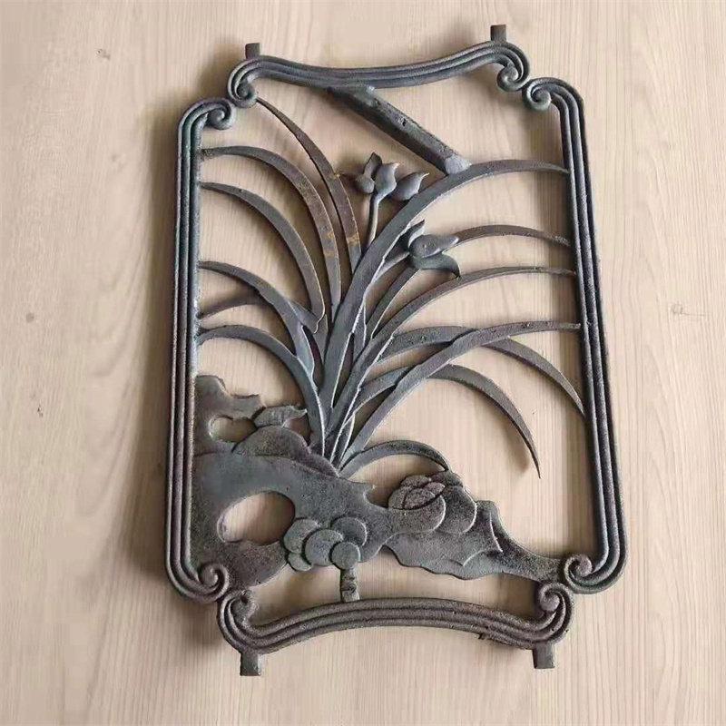 Wrought Iron Plum Orchid Bamboo Chrysanthemum Gate & Window Decoration Cast Iron Flower
