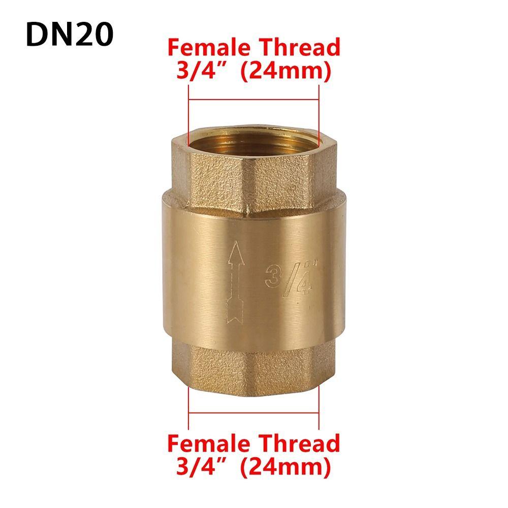 1Pcs In-Line Spring NPT Brass Check Valve Female Thread Anti Backflow Valve Durable One-Way Valve