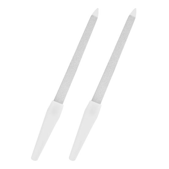 1/2/3Pcs Stainless Steel Nail File Pointed Tip Non-Slip Ergonomic Handle Men Women Gel Acrylic Fingernail File Board Manicure Pedicure Tools